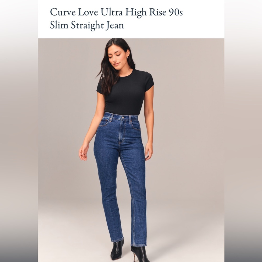 Abercrombie&Fitch curve love ultra high rise slim straight jeans